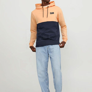 Sudadera con Capucha para Hombre, Diseño Color Block, Corte Regular, Felpa de Algodón, Estilo Casual para Otoño, con Bolsillo Frontal con Logotipo - Product Image 2