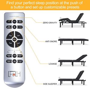 Letto Elettrico con Doppio Motore e Telecomando Wireless, Capacità 180 kg, con Funzione Massaggio a 2 Punti - Product Image 2