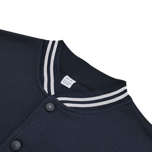Chaqueta Universitaria Retro Personalizada, Estilo Bomber Vintage con Letras Bordadas, Cuerpo de Lana, Mangas de Cuero, Ecológica, Impermeable, para Béisbol - Product Image 4