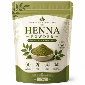 Poudre de henné soigneusement sélectionnée, formule botanique à base de plantes, 100g, qualité supérieure, fournisseur en gros d'henné en poudre d'Inde - Product Image 1