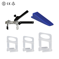 DINGYI Clips de système de nivellement de carreaux 0.5mm 1/51 "pour entretoises de carreaux de 3-12mm Outils d'installation de carreaux, 100 pièces
