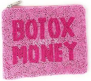 Pink Coffee Quean beaded coin pouch Handcrafted Evening Bag Gift <b>Purse</b> Fashion Classic Soft - Product Image 4