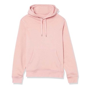 <b>Men's</b> <b>Pink</b> Hooded <b>Sweatshirt</b> Regular Fit Fleece Casual Autumn Wear Solid Color Long Sleeve Pocket Design Pullover <b>Men</b> Hoodies - Product Image 3