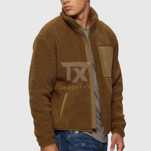 Wholesale Fashion <b>Fleece</b> Zipper <b>Men's</b> <b>Jackets</b> Women Stylish <b>Sherpa</b> Padding <b>Fleece</b> <b>Jacket</b> - Product Image 4