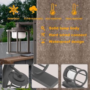 Lampade da Parete Esterne Moderne Impermeabili 36309 IP44, Illuminazione da Giardino con Lampadina LED GX53 Sostituibile per Applique da Portico - Product Image 4