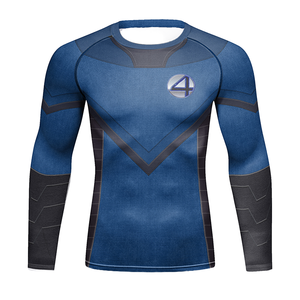 OEM <b>Men's</b> High Collar Quick Dry <b>Compression</b> <b>Shirt</b> Long Sleeve Breathable Rash guard Factory Supply Fortleo - Product Image 6