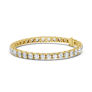 Lab Grown Diamond Tennis Bracelet 14K <b>Gold</b> Round Brilliant <b>Bangle</b> Luxury Jewelry for Wedding Party Gift - Product Image 2