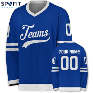 Maillot de hockey sur glace personnalisé en gros, broderie sur mesure, 100% polyester, pour équipe masculine, maillot de hockey sur glace pas cher pour garçons - Product Image 6
