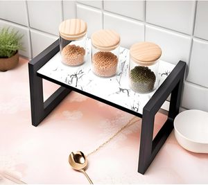 Étagère de rangement multifonctionnelle en bois pour cuisine, support pour épices, pots, ustensiles, vaisselle, assiettes |   Armoires de cuisine - Product Image 2