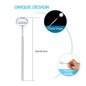 Petits miroirs en acier inoxydable de forme personnalisée, résistants à la rouille, matériau durable, outil de maquillage OEM personnalisé 3X pour usage dentaire et esthétique - Product Image 2