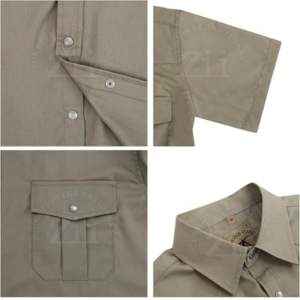 Camisas FR para Soldadura, Ropa FR para Trabajadores Petroleros, Resistentes a las Llamas, Alta Calidad, NFPA 2112 FR, Camisa Ignífuga 100% Algodón, CAT 2 - Product Image 3