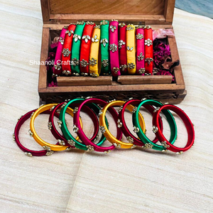 Novedad 2026, Brazaletes Multicolores para Mujer, Hermosos Brazaletes con Pedrería y Hilo Multicolor para Fiesta, Haldi, Mehendi - Product Image 3