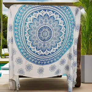 Robe de plage imprimé Mandala, écharpe, Sarong, rayonne, vêtements de plage, personnalisable, OEM, prix d'usine, 2023, offre spéciale, 100% - Product Image 1