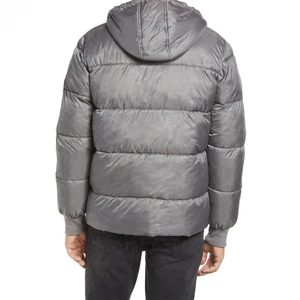 Chaqueta de plumón acolchada de lujo para hombre, gruesa, de invierno, con capucha, estilo urbano, de lana peinada, nueva llegada, OEM, frontal - Product Image 2