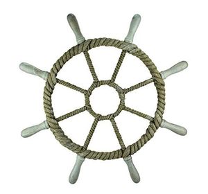 Porte-bougie en forme de roue de bateau en bois écologique de qualité supérieure |   Travaux en bois de qualité faits à la main |   Décoration murale nautique avec bougie parfumée | - Product Image 1