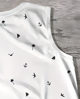 Two Men's Summer Casual Sleepwear Featuring Sleeveless Crew Neck Vests Drawstring Shorts Pockets 100% Cotton Knitted Breathable