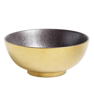 Bol de service moderne pour la maison hôtel restaurant plat de nourriture et plateau décor couleur or rond design moderne bols de service à salade en métal - Product Image 1