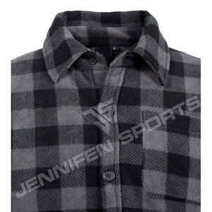 เสื้อเชิ้ตมอเตอร์ไซค์ผ้าฟลานเนลลายตารางสีดำและสีเทา ผ้าฟลีซโพลาร์ 100% ระบายอากาศได้ดี ปรับแต่งได้ ซับในอะรามิดเต็มตัว ถอดออกได้ - Product Image 2