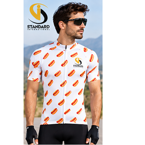 Maillot de cyclisme unisexe standard international à manches longues, respirant, en néoprène blanc, extensible dans quatre directions, séchage rapide, écologique, devant - Product Image 1