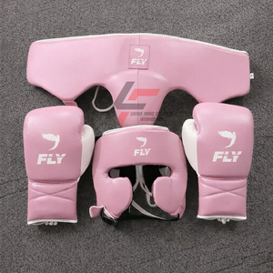 Nouvel ensemble de boxe Fly Boxing unique, professionnel, en cuir véritable, avec gants de boxe Fly Boxing professionnels, ensemble d'entraînement de boxe Pro Punching - Product Image 1