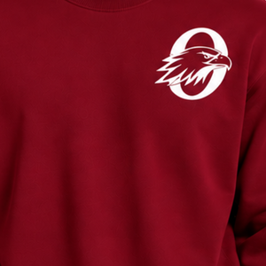 Sweat-shirt pour homme bordeaux, col rond, manches longues, pull décontracté en molleton, logo personnalisé, streetwear, vêtements de sport d'hiver, vente en gros - Product Image 5