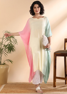 High Quality Designer Rayon <b>Kaftan</b> Tie Dyed <b>Summer</b> Daily Wear Regular Fit Sweetheart neck at Best Price by Supplier - Product Image 5
