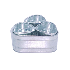 100% qualité métal décor fleur concepteur jardinières ensemble de trois pièces pour Restaurant jardin décoratif Floral Pot accessoires - Product Image 1