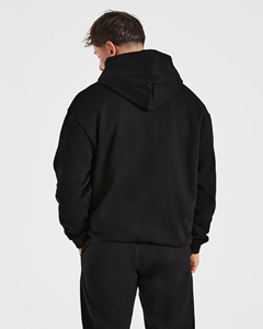 Pulls à capuche en jersey tricoté uni, élégants et tendance pour hommes, 100% coton, confortables, coupe décontractée, vêtements d'hiver respirants - Product Image 2