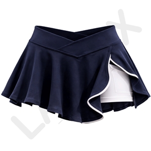 Conjunto de Tenis para Mujer, Top de Nailon y Spandex, Falda Plisada de Cintura Alta con Shorts Integrados, Ropa Deportiva para Golf, Bádminton, Secado Rápido - Product Image 4