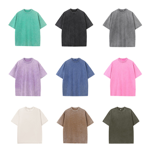 Camiseta de Hombre al por Mayor de Alta Calidad, Personalizada, Casual, Lisa, de Manga Corta, Oversize, 100% Algodón, Vintage, Lavada al Ácido - Product Image 2