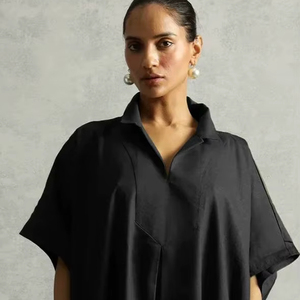 Robe longue en coton double gaze à prix d'usine, coupe ample, respirante, style bohème, idéale pour l'été et la détente - Product Image 1