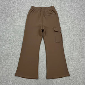 Joggers d'été coupe droite pour femme, taille haute élastique, bas large, 100% coton respirant, fournisseur OEM ODM - Product Image 2