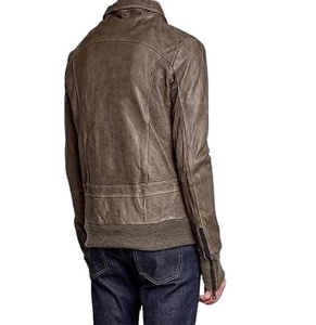 <b>Brown</b> Shirts Collar Casual Wholesale <b>Leather</b> <b>Jackets</b> Vintage stylish <b>Jacket</b> Custom Men's Fashionable Top <b>Leather</b> <b>Jackets</b> - Product Image 3