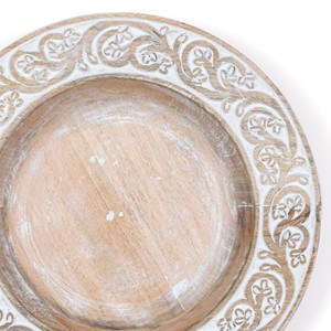 Venta al por Mayor de Aqudus Saleem: Plato Rectangular de Madera Minimalista Moderno Hecho a Mano con Acabado Blanco Lavado - Product Image 6