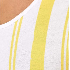 <b>Men's</b> Yellow <b>White</b> Striped Knitted V-Neck Tank Top Casual Sleeveless <b>Vest</b> Sublimation Polyester <b>Men's</b> Tank Tops Adults - Product Image 6