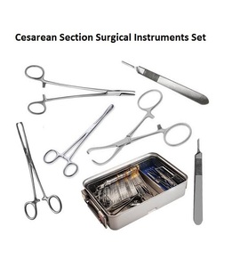 Juego completo de instrumentos quirúrgicos para cesárea, herramientas reutilizables de acero inoxidable para uso profesional en el cuidado de la salud. - Product Image 2