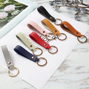 Wholesale Custom Leather Keychain <b>Keys</b> Genuine Leather Keychain Luxury Leather <b>Key</b> <b>Holder</b> with Belt Loop Clip - Product Image 4
