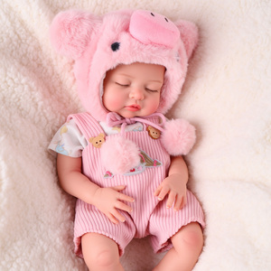 Poupées Reborn Babeside de 16 pouces en silicone intégral, réaliste, fille endormie, vêtements rose cochon, vente en gros d'usine - Product Image 3