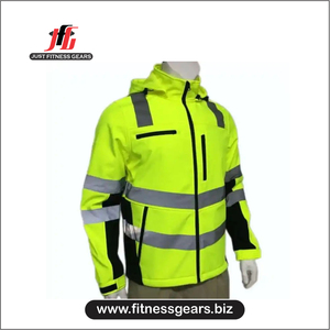 Soft Touch <b>Fleece</b> Lined <b>Work</b> Wear Jacket For Men Cold Weather Outdoor Coat Durable Safety Uniform With Adjustable - Product Image 5