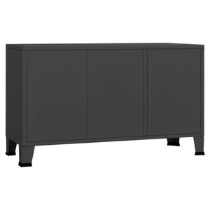 ตู้ข้างทรงสี่เหลี่ยมขนาดกลางสีแอนทราไซต์เมทัลลิก - Product Image 5