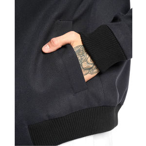 <b>MEN'S</b> CASUAL DARK GREY BOMBER <b>JACKET</b> <b>LIGHTWEIGHT</b> ZIP UP CHEST SEAM STREETWEAR FLIGHT OUTERWEAR COAT FOR <b>MEN</b> - Product Image 5