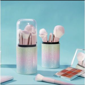 Set di 3 Pennelli per Labbra Bianchi, Viola e Rosa con Punta Arrotondata e Lucidalabbra Viola Stardust per MAC, Stile Smudge, 10 Cappucci Inclusi - Product Image 1