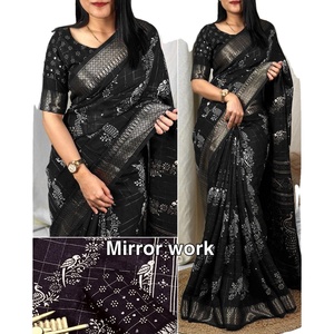 ชุดสำหรับงานแต่งงานและงานปาร์ตี้ส่าหรีของผู้หญิงส่าหรีจากอินเดีย - Product Image 1