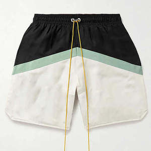 Conjunto Deportivo Corto de Nailon Transpirable y Resistente al Viento, Corte Holgado, Color Sólido, para Verano - Product Image 4