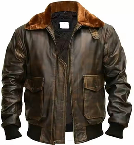 Chaqueta de Cuero Personalizada de Última Moda con Acabado Ácido, Chaqueta de Cuero Genuino al Mejor Precio, Chaqueta de Cuero al por Mayor en Oferta - Product Image 4