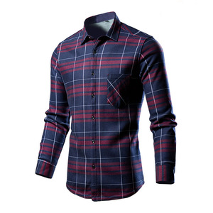 Camisa de Franela de Manga Larga para Hombre, Casual, con Botones, Cuello Mao, Lisa, Teñida, 100% Poliéster, Antiestiramiento, Diseño ODM - Product Image 3