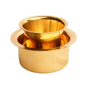 Ensemble de cafetières indiennes en cuivre pur et laiton, faites à la main, style traditionnel Kumbakonam, pour la maison et les restaurants. - Product Image 5