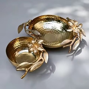 Contemporary Home Metal Dry Fruit Bowl Elegant Snack Serving Dish Decorative Tableware Gift Product - Product Image 5