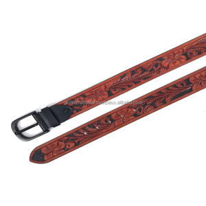 Cinturón de Cuero Vacuno Hecho a Mano por un Fabricante Profesional de Primera Marca para Hombres y Mujeres, Cinturones Ajustables de Cuero Genuino de Alta Calidad - Product Image 1