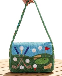 Fashionable Tennis <b>Seed</b> Beaded Embroidery Women Shoulder Bag For Sports Event Party Festive Contemporary Sports Collection - Product Image 3